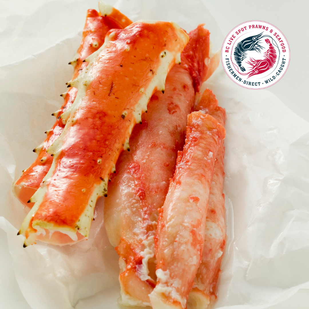 PRE-ORDER 2024 Alaskan Red King Crab Legs/Claws (Frozen, Cooked) - BC Live Spot Prawns & Seafood