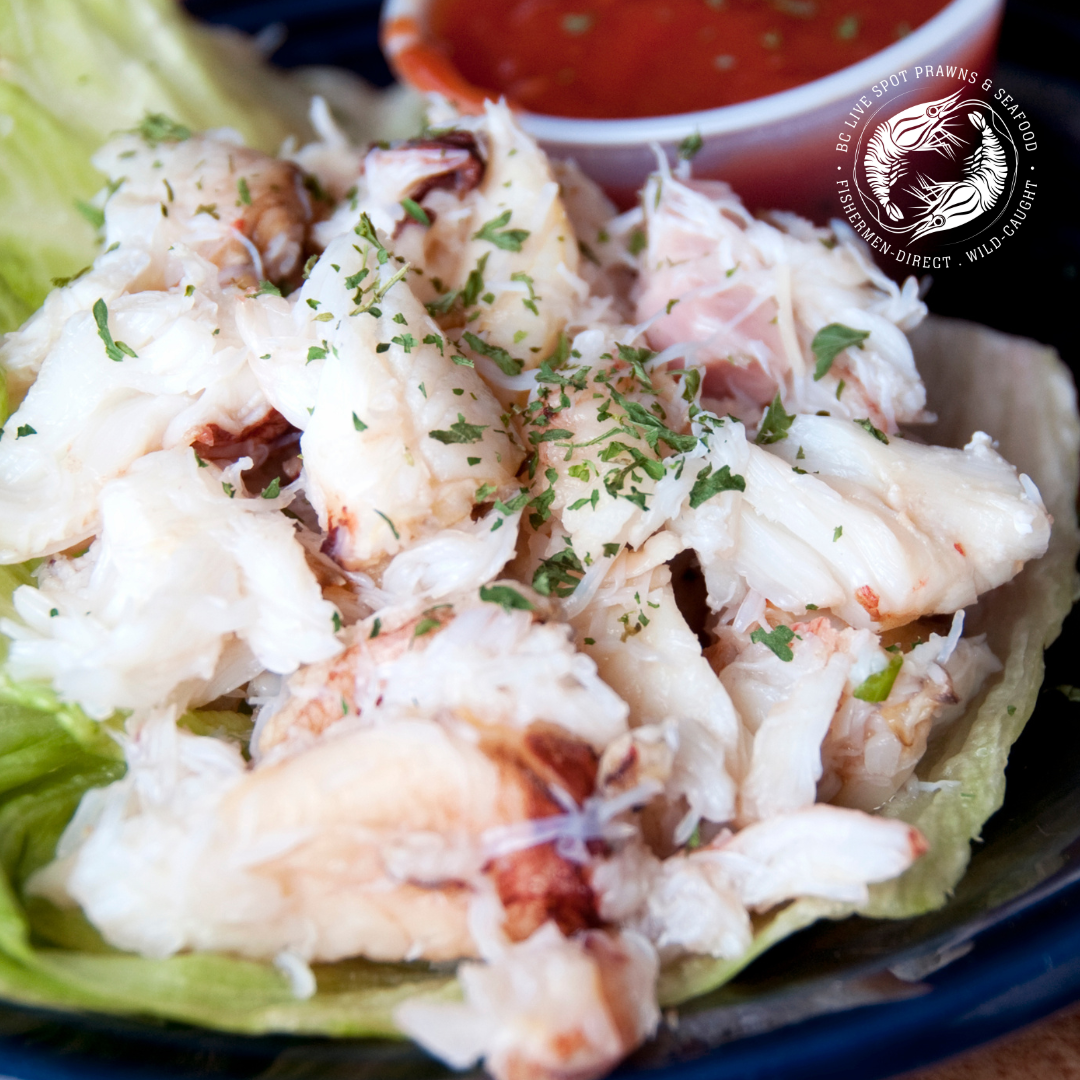 Frozen Dungeness Crab Meat (Cooked) - BC Live Spot Prawns & Seafood