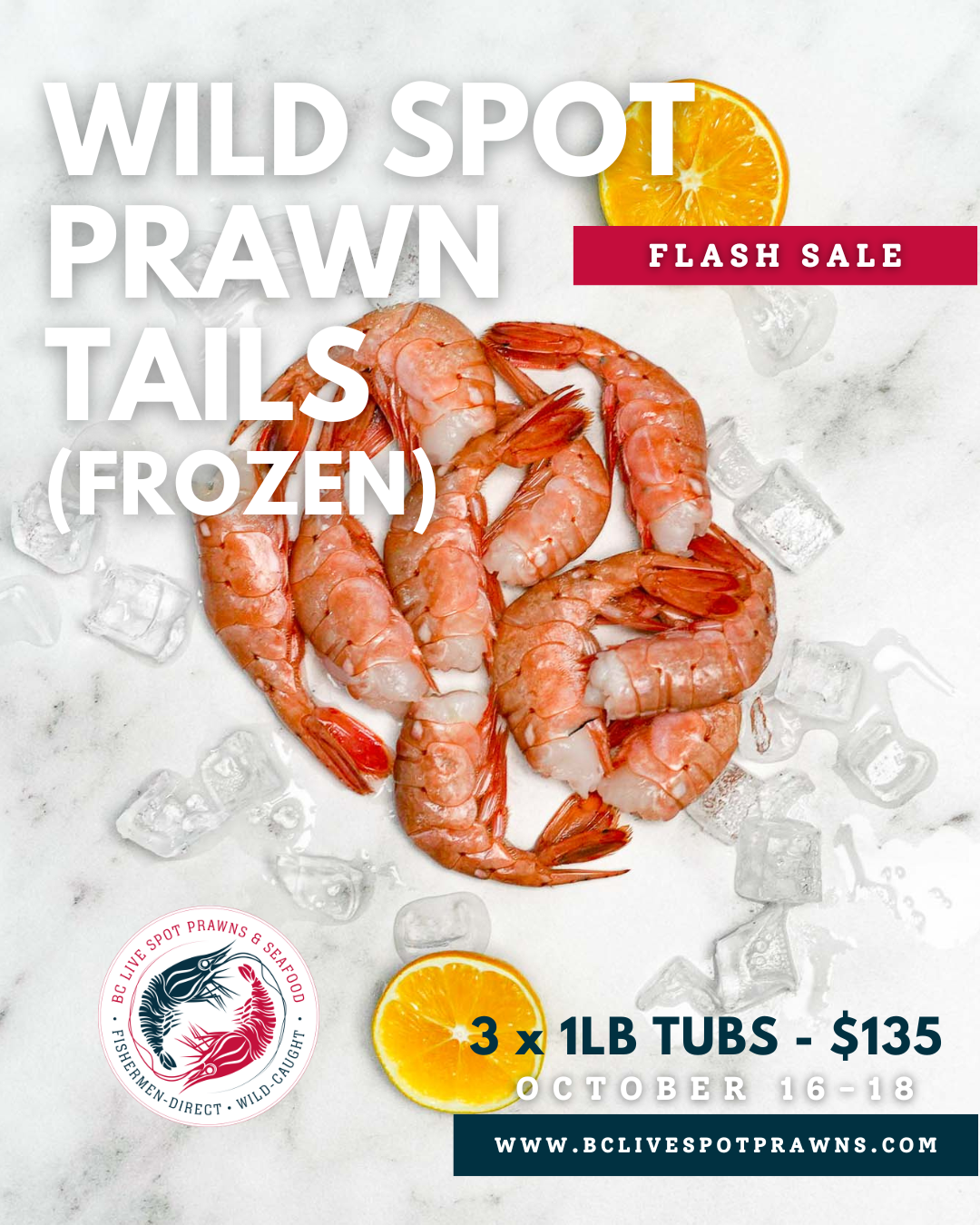 Spot Prawn Tails (Frozen)