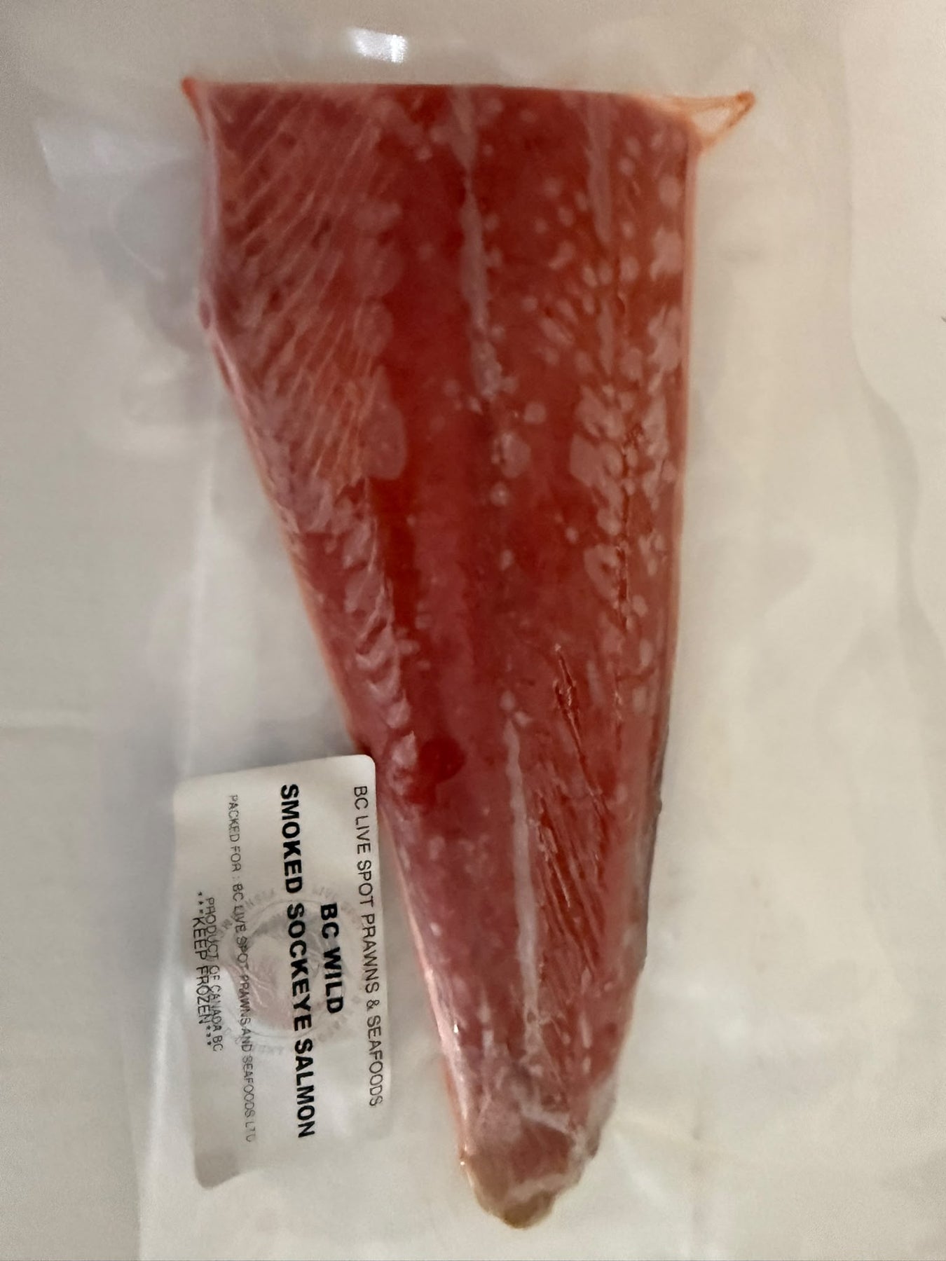 Frozen Medium-Smoked Wild Sockeye Salmon Fillets