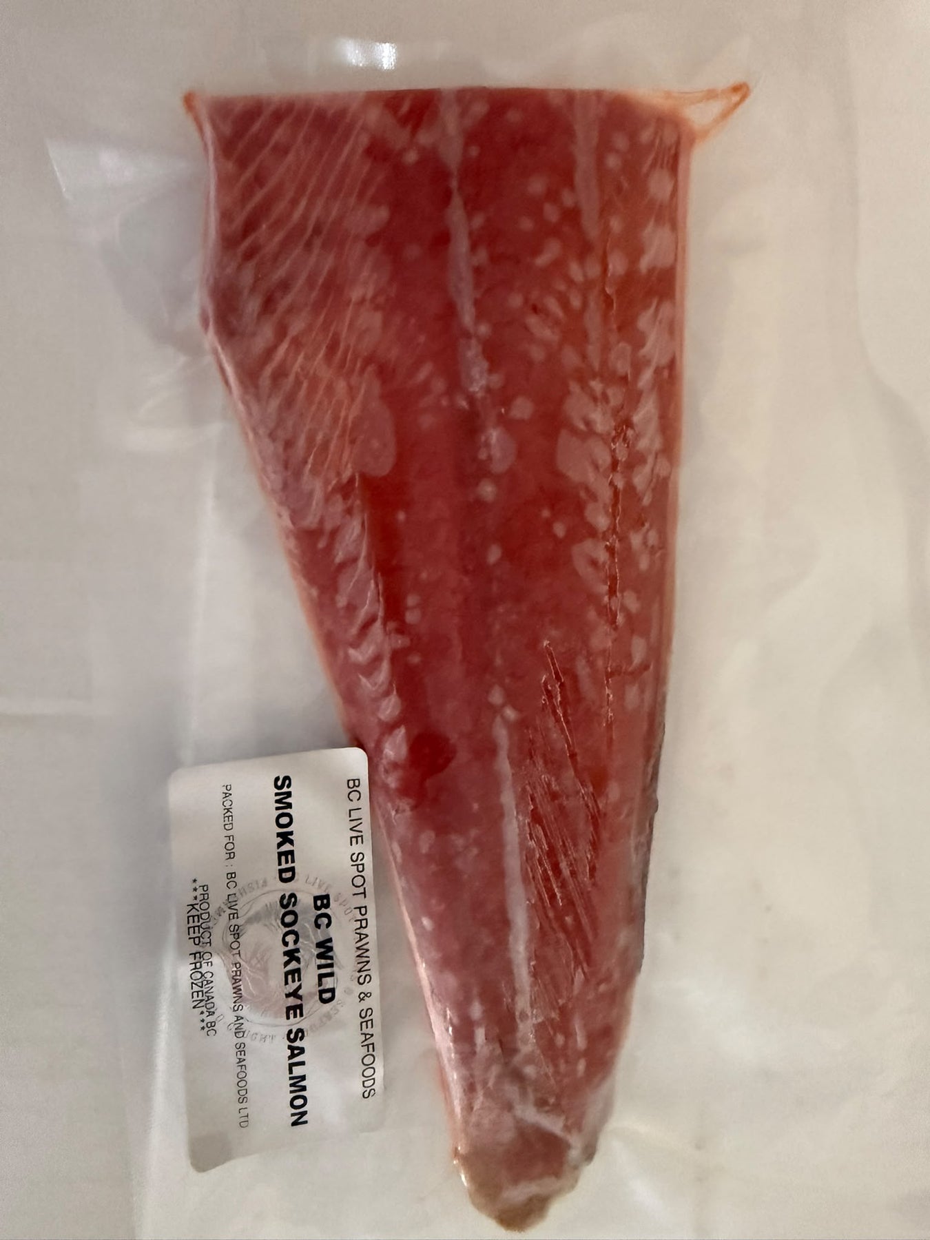 Frozen Medium-Smoked Wild Sockeye Salmon Fillets