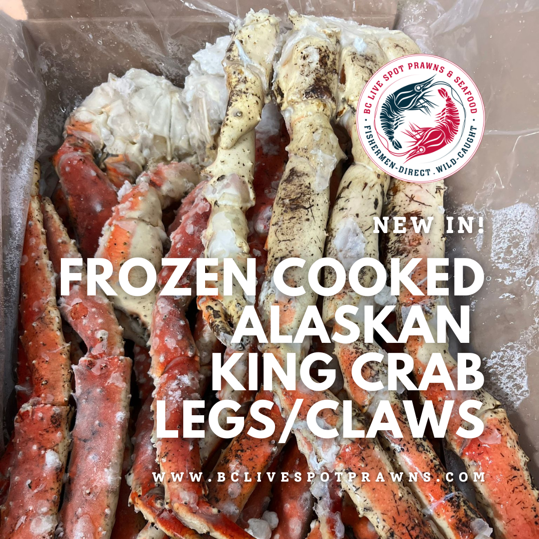 PRE-ORDER 2024 Alaskan Red King Crab Legs/Claws (Frozen, Cooked) - BC Live Spot Prawns & Seafood