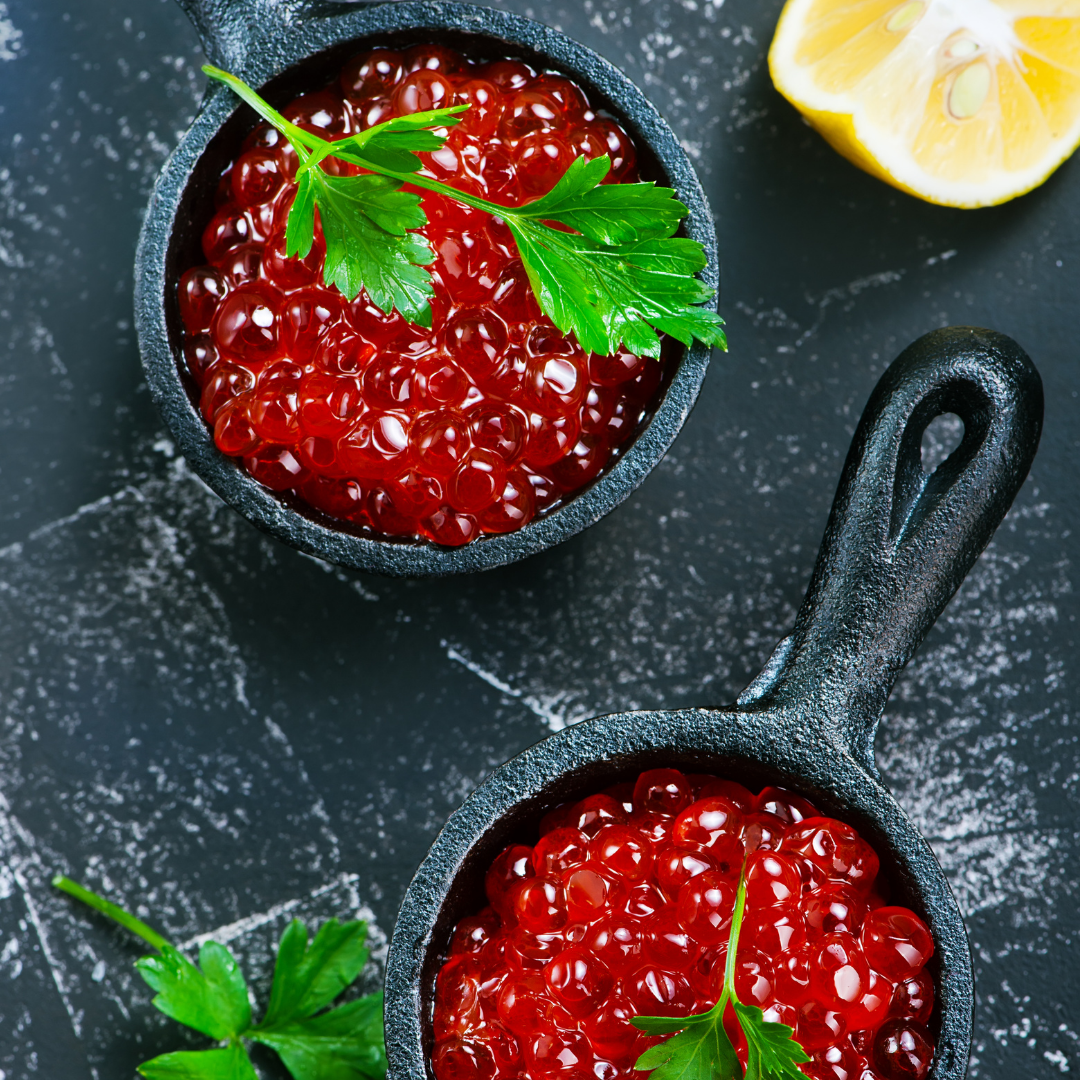 Red Caviar (Ikura) - Coho Salmon - BC Live Spot Prawns & Seafood