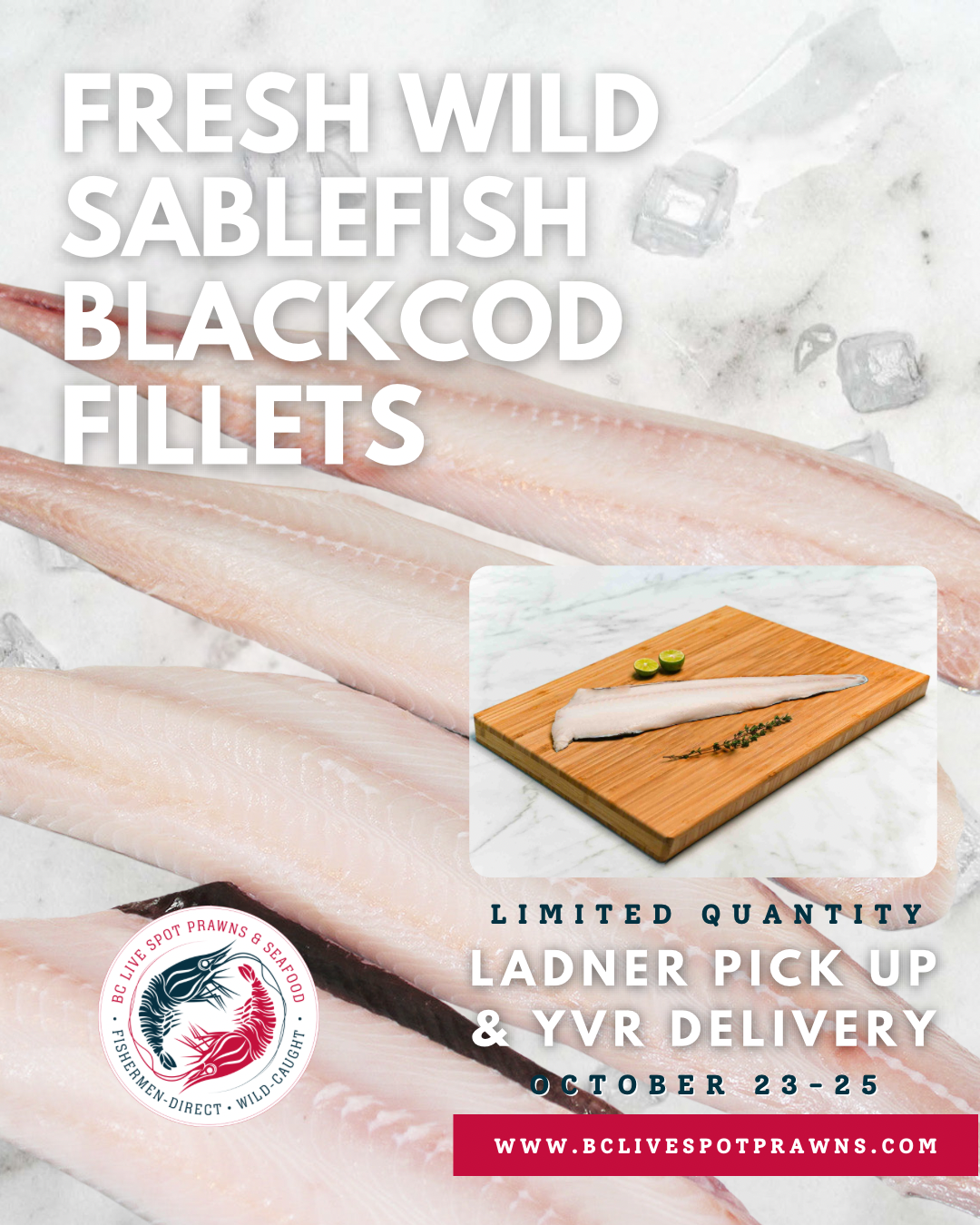 Sablefish (Black Cod) Fillets (Fresh)