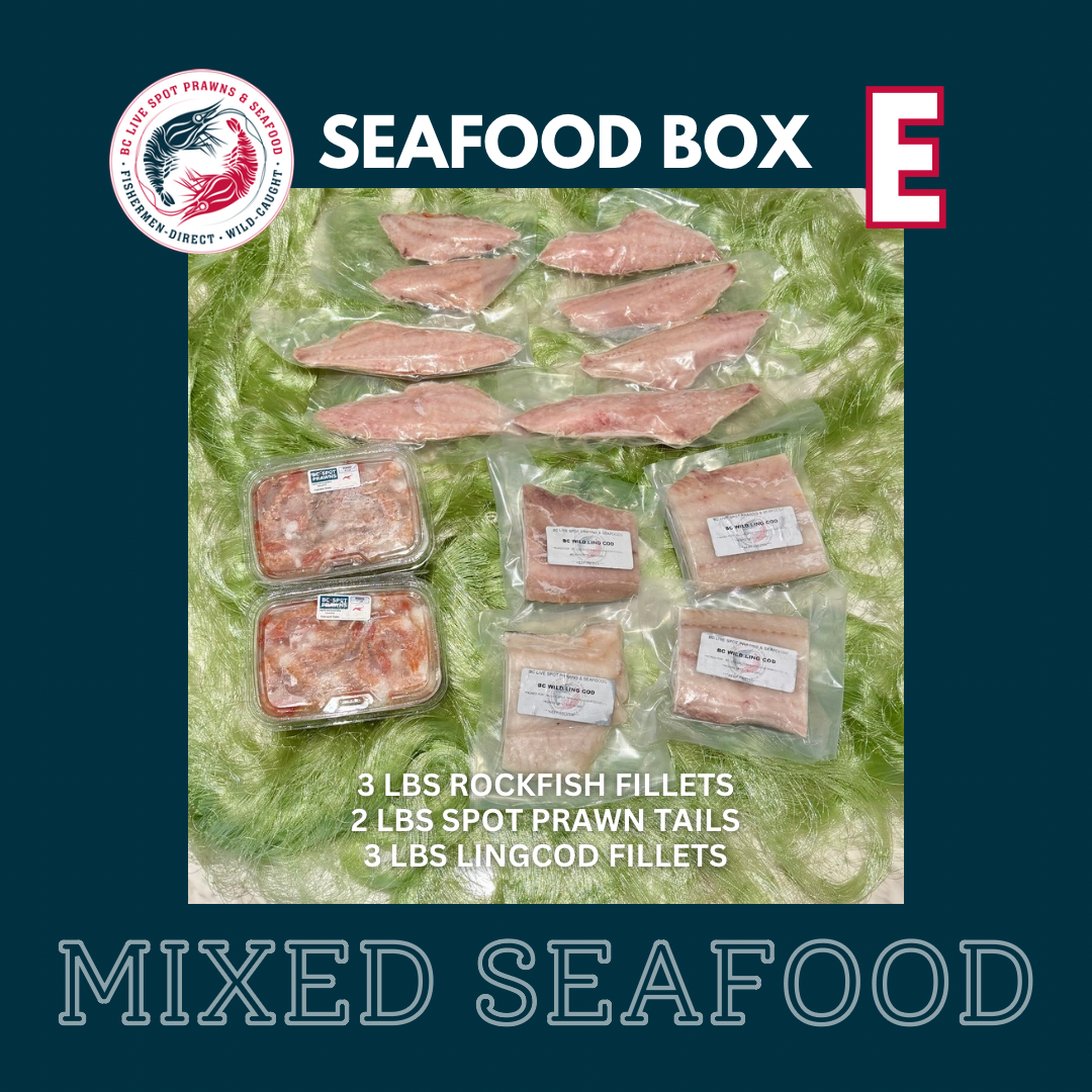 Seafood Sampler Boxes | Buy BC Live Spot Prawns & Seafood