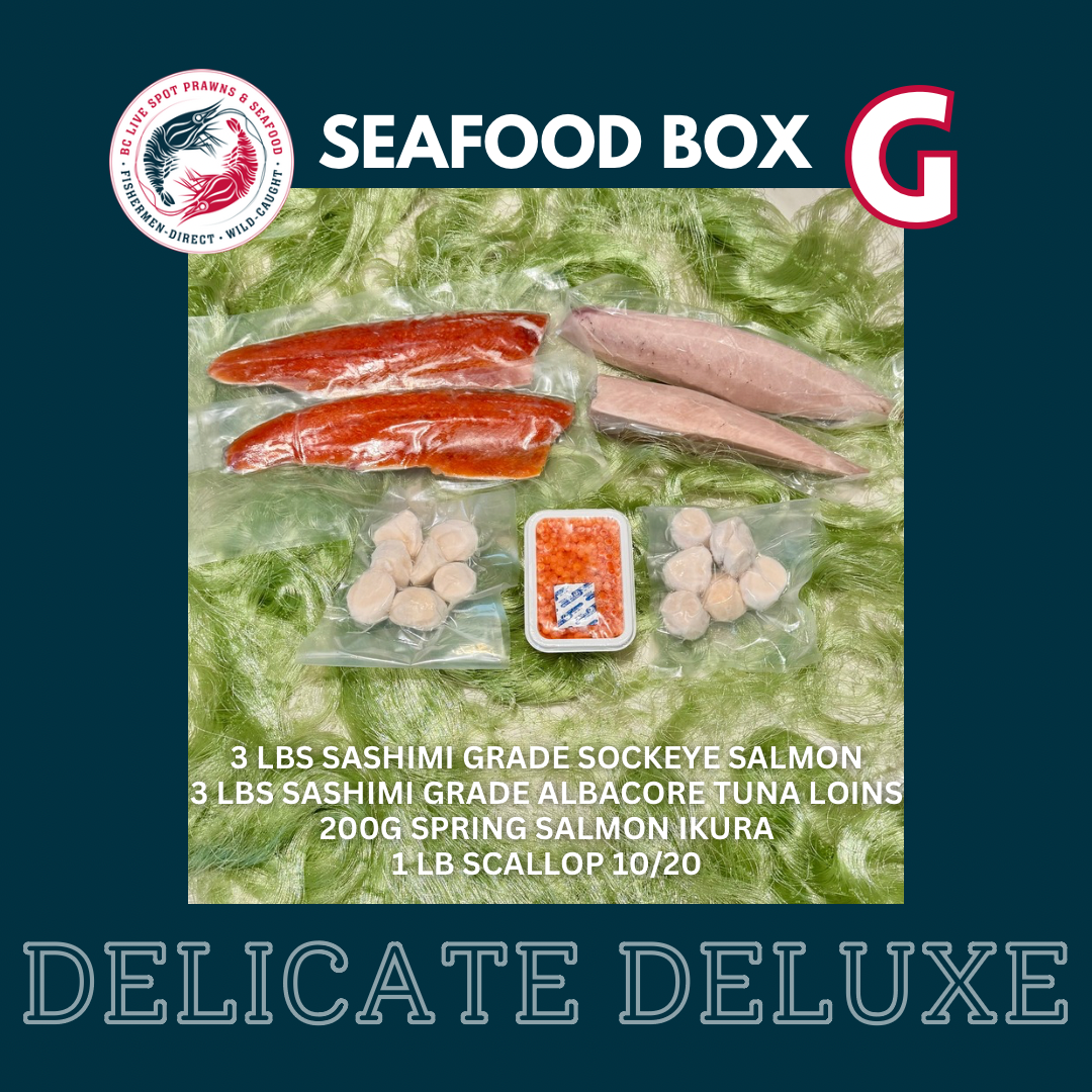 Seafood Sampler Boxes | Buy BC Live Spot Prawns & Seafood